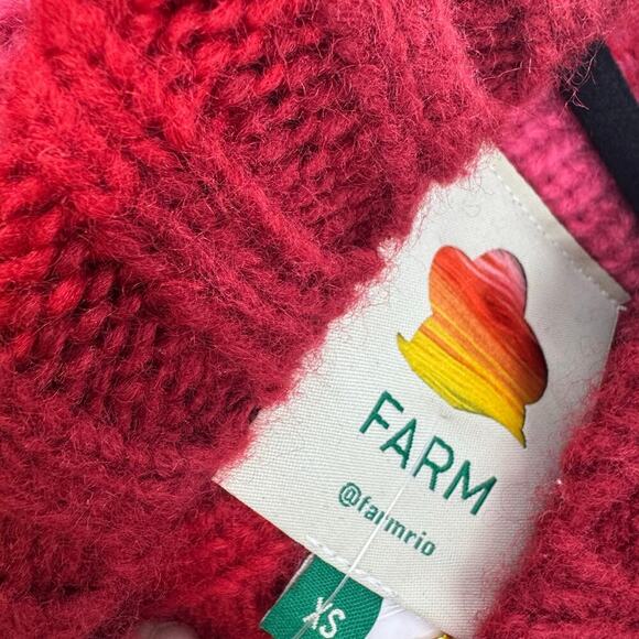 Farm Plantage Rio Stripes Sweater Knitted Mock Neck Oversized Size XS NWOT - Picture 12 of 12